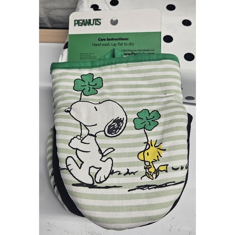 NWT PEANUTS 2pack oven mini‎ mittens kitchen 100% cotton